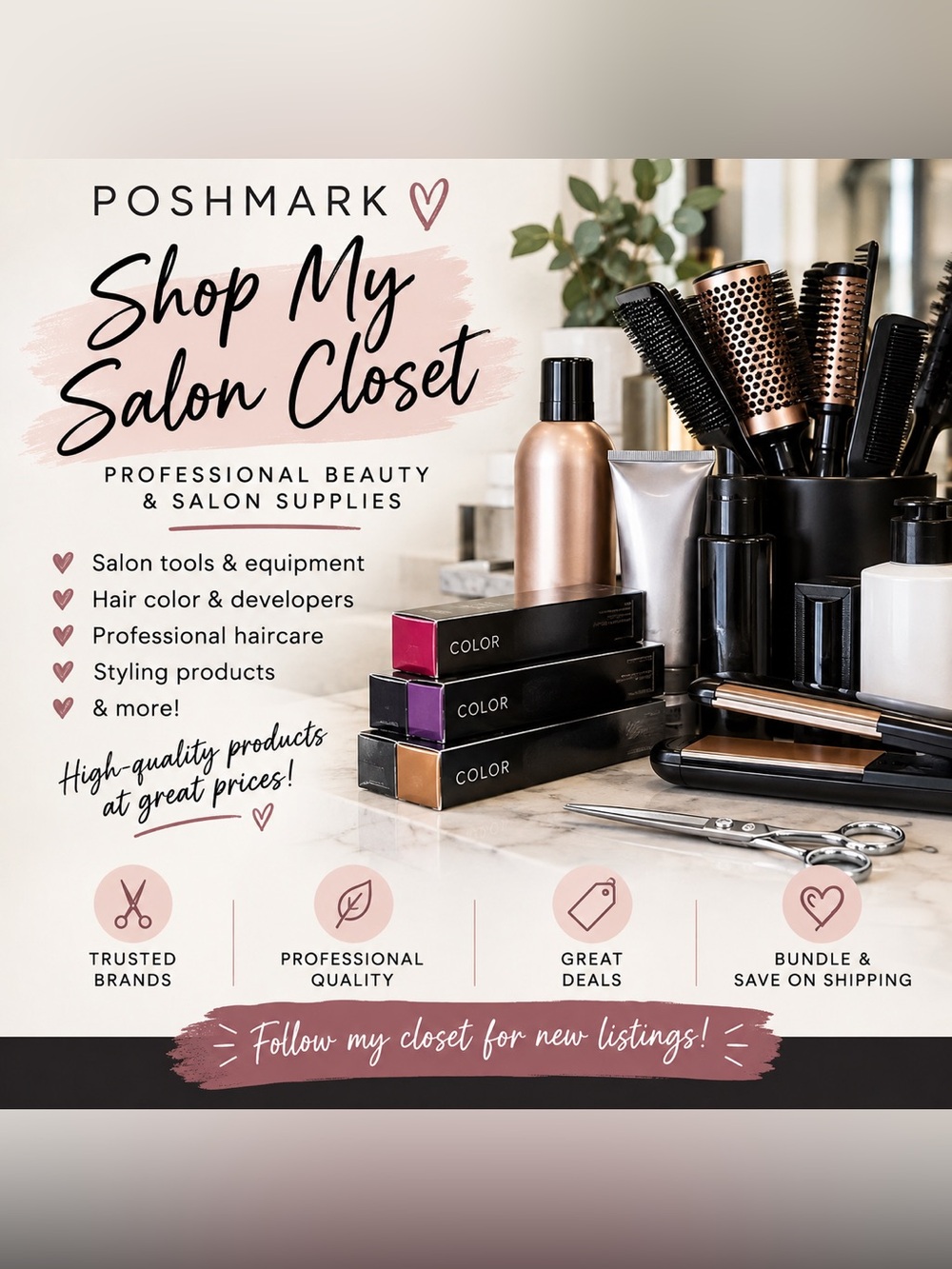 🔥 TONS of Salon Prodessional Tools, Color & Hair Products in my closet! DEALS